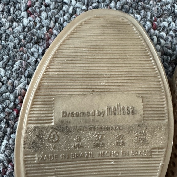 Melissa Beige Bow Flats - Picture 7 of 8